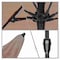 California Umbrella 9' Bronze Aluminum Market Patio Umbrella, Sunbrella Tangerine 194061336991 - alternate 2